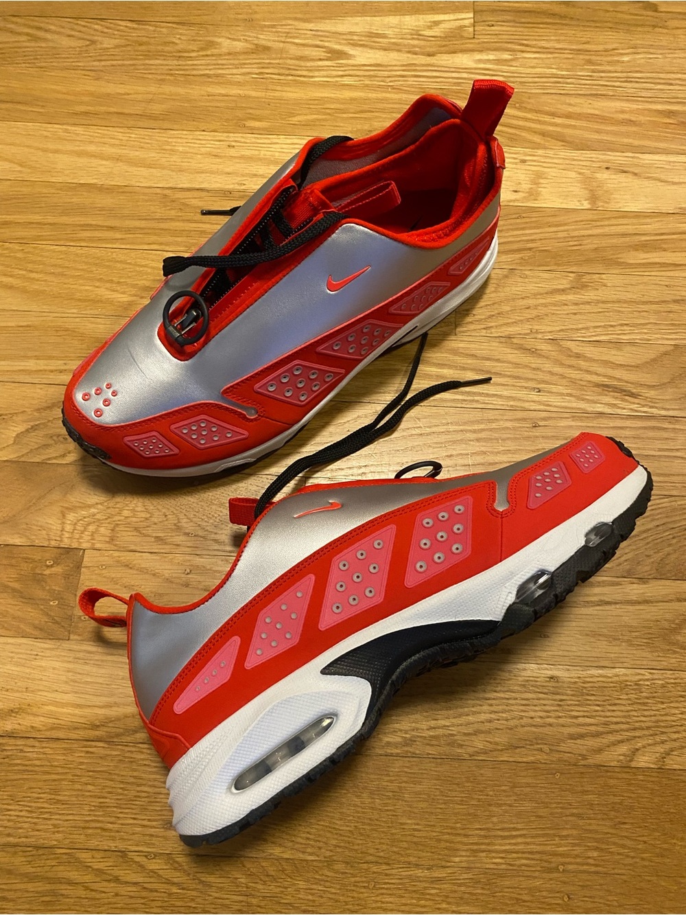NEW Nike air sunder max fusion red silver
